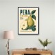 Italian Pear Vintage Fruit Poster Art Print