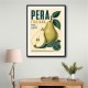 Italian Pear Vintage Fruit Poster Art Print