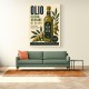 Olive Oil Bottle Vintage Italian Ad Art Print