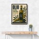 Olive Oil Bottle Vintage Italian Ad Art Print