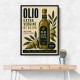 Olive Oil Bottle Vintage Italian Ad Art Print