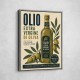 Olive Oil Bottle Vintage Italian Ad Art Print