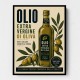 Olive Oil Bottle Vintage Italian Ad Art Print