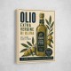 Olive Oil Bottle Vintage Italian Ad Art Print