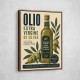 Olive Oil Bottle Vintage Italian Ad Art Print