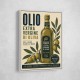 Olive Oil Bottle Vintage Italian Ad Art Print