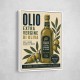 Olive Oil Bottle Vintage Italian Ad Art Print