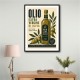 Olive Oil Bottle Vintage Italian Ad Art Print