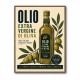 Olive Oil Bottle Vintage Italian Ad Art Print