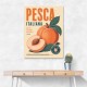 Peaches Italian Fruit Vintage Advert Art Print