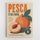 Peaches Italian Fruit Vintage Advert Art Print