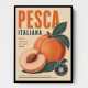 Peaches Italian Fruit Vintage Advert Art Print