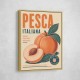 Peaches Italian Fruit Vintage Advert Art Print