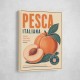 Peaches Italian Fruit Vintage Advert Art Print