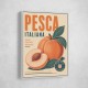 Peaches Italian Fruit Vintage Advert Art Print