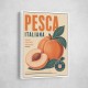 Peaches Italian Fruit Vintage Advert Art Print