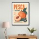 Peaches Italian Fruit Vintage Advert Art Print