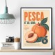 Peaches Italian Fruit Vintage Advert Art Print