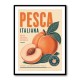 Peaches Italian Fruit Vintage Advert Art Print