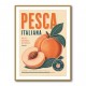 Peaches Italian Fruit Vintage Advert Art Print