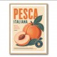 Peaches Italian Fruit Vintage Advert Art Print