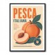 Peaches Italian Fruit Vintage Advert Art Print