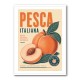 Peaches Italian Fruit Vintage Advert Art Print