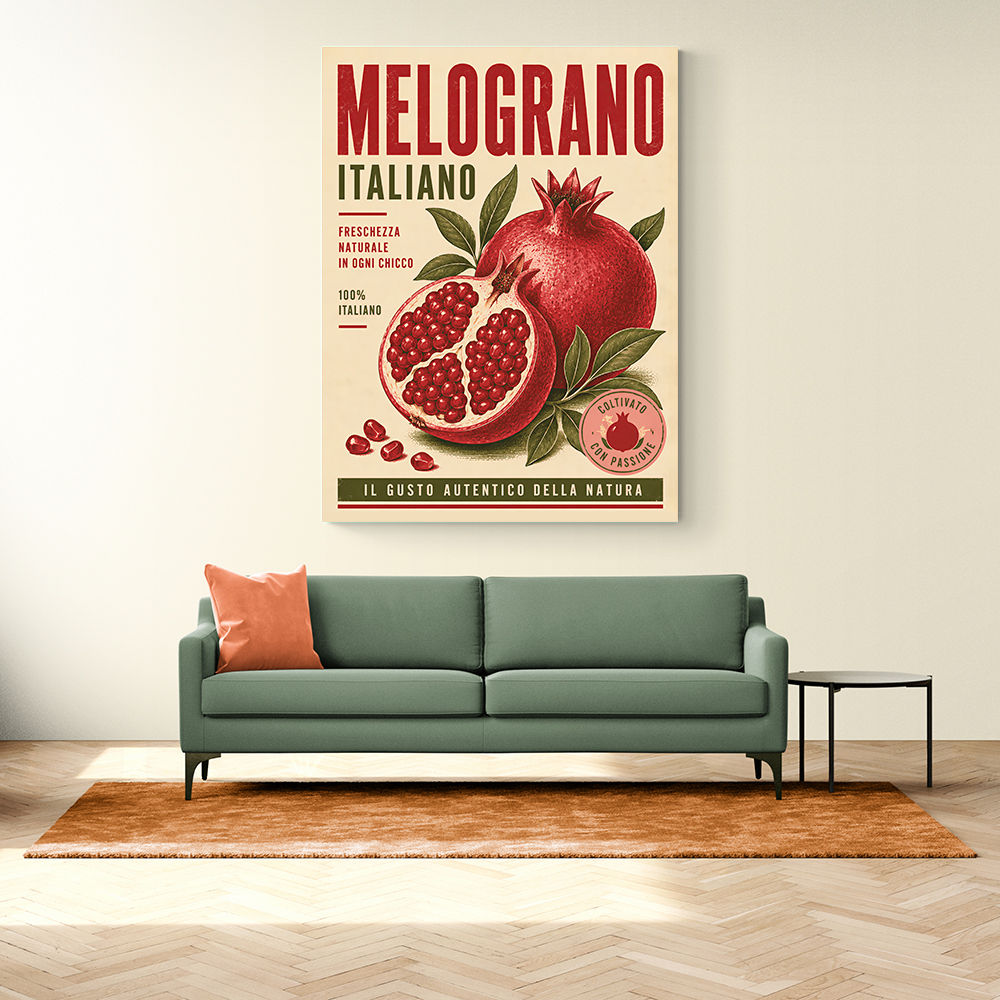 Pomegranate Italian Vintage Food Poster Wall Art