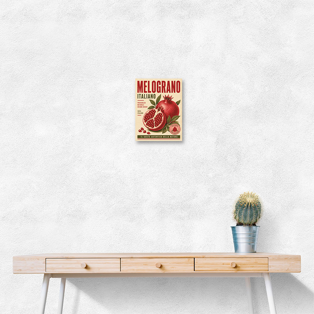 Pomegranate Italian Vintage Food Poster Wall Art