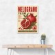 Pomegranate Italian Vintage Food Poster Wall Art