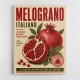 Pomegranate Italian Vintage Food Poster Wall Art
