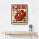 Pomegranate Italian Vintage Food Poster Wall Art