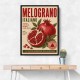 Pomegranate Italian Vintage Food Poster Wall Art