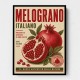Pomegranate Italian Vintage Food Poster Wall Art