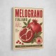 Pomegranate Italian Vintage Food Poster Wall Art