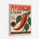 Red Chili Pepper Vintage Poster Wall Art