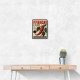 Red Chili Pepper Vintage Poster Wall Art