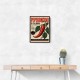 Red Chili Pepper Vintage Poster Wall Art