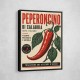 Red Chili Pepper Vintage Poster Wall Art