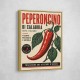 Red Chili Pepper Vintage Poster Wall Art