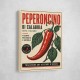 Red Chili Pepper Vintage Poster Wall Art