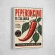 Red Chili Pepper Vintage Poster Wall Art