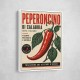 Red Chili Pepper Vintage Poster Wall Art