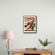 Red Chili Pepper Vintage Poster Wall Art
