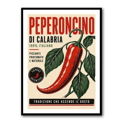 Red Chili Pepper Vintage Poster Wall Art