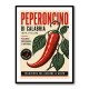 Red Chili Pepper Vintage Poster Wall Art