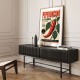 Red Chili Pepper Vintage Poster Wall Art