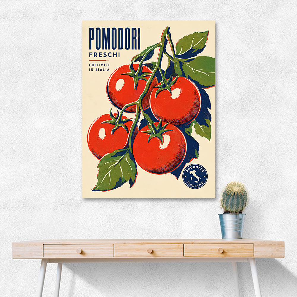 Ripe Red Tomatoes Vintage Italian Art Print