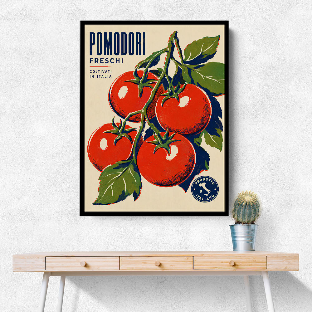Ripe Red Tomatoes Vintage Italian Art Print