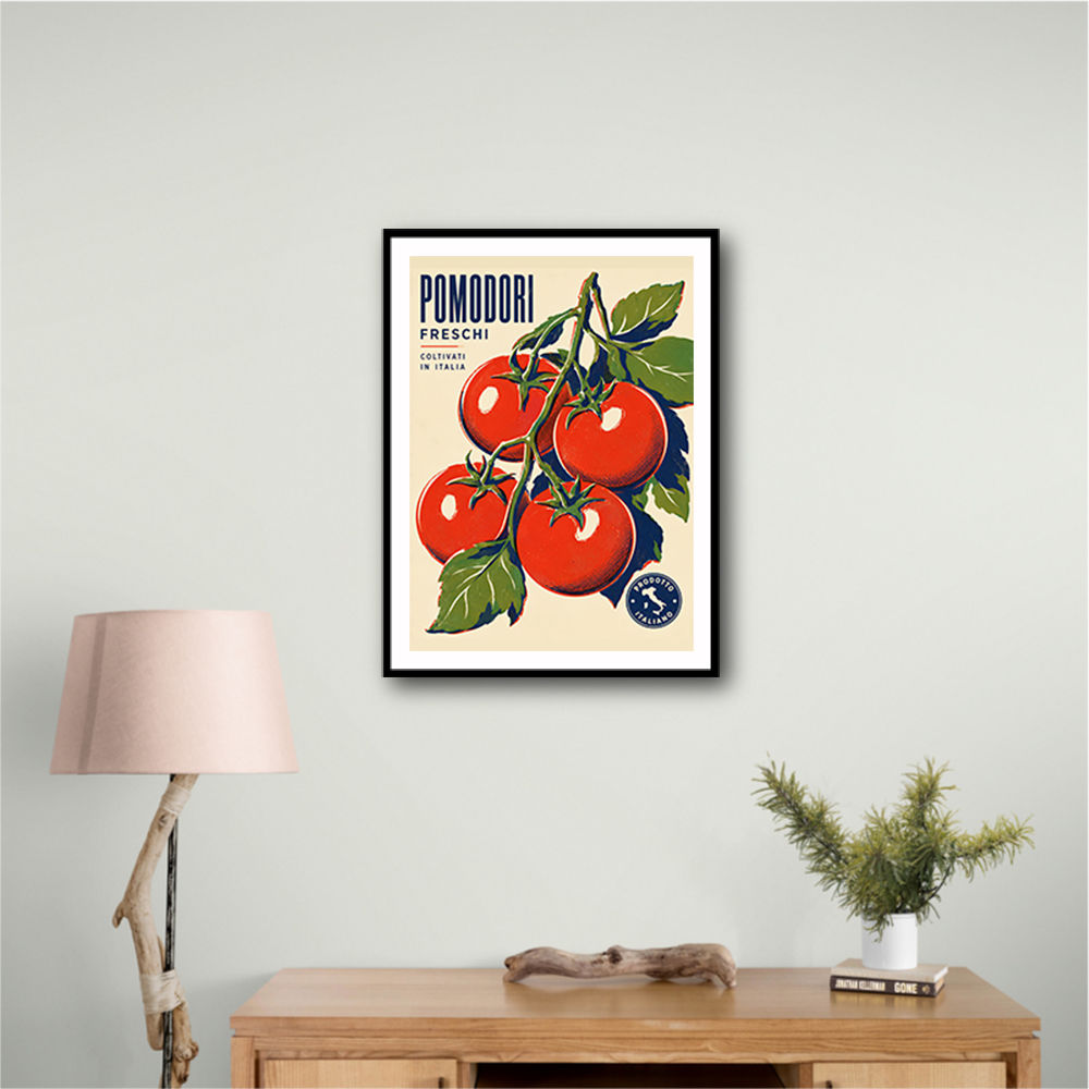 Ripe Red Tomatoes Vintage Italian Art Print